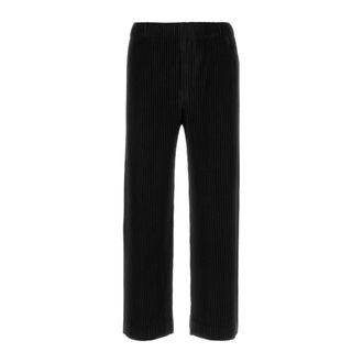 Issey Miyake Wide Trousers, male, Black, Size: S Wide Pleated Trousers