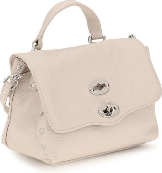 Zanellato Womens Baby Postina Daily Handbag White Carnaroli Calf Leather Bos Taurus Handbags Hand Bags