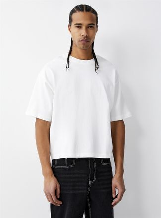 Le 31 Mens Cropped T-shirt Oversized fit