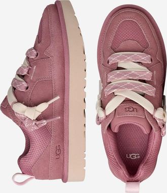 UGG Womens Sneakers Lo Lowmel Pink Leather Trainers