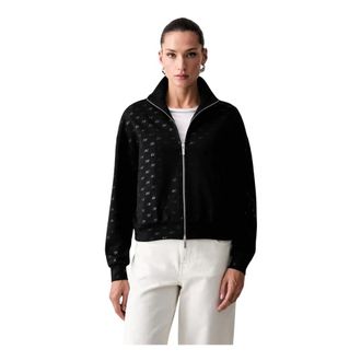 A|X Armani Exchange Hoodies & sweatvesten, Dames, Zwart, S, Full Zip Sweatshirt