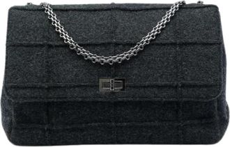 Chanel Pre-owned Wool chanel-bags - Dames - Vintage Schoudertas - Grijs - ONE Size - Vintage