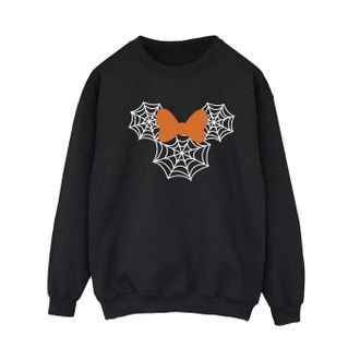 Disney Dames/Dames Minnie Mouse spinnenwebhoofd Sweatshirt (Zwart)