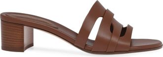 Gianvito Rossi Nora 45 Mules in Brown Calf at Nordstrom, Size 41