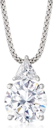 Ross-Simons CZ Pendant Necklace in Sterling Silver