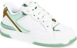 Versace Medusa Sneaker in White Mint Gold 82 at Nordstrom, Size 43