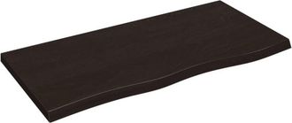 vidaXL Vidaxl - Estante Pared Madera Roble Tratada Marr&oacute;n Oscuro 100x50x(2-4)cm