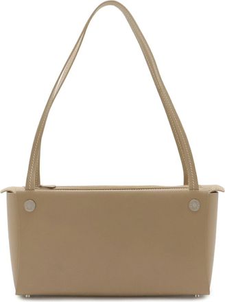 Herm&egrave;s Beige Leather Shoulder Bag Tote Bag (Pre-Owned)