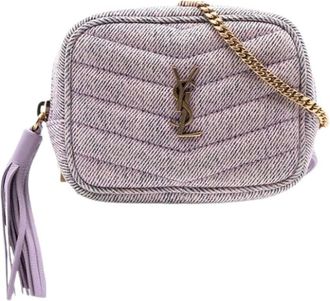Saint Laurent Pre-owned Cross Body Bags, female, Purple, Size: ONE SIZE Pre-owned The Lou Crossbody Bag