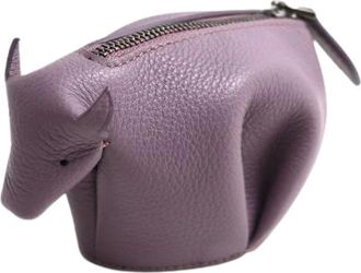Loewe Pre-owned Wallets, female, Purple, Size: ONE SIZE Pre-owned Leather Coin Case