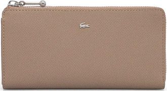 Lacoste logo-plaque wallet - women - PVC - One Size - Neutrals