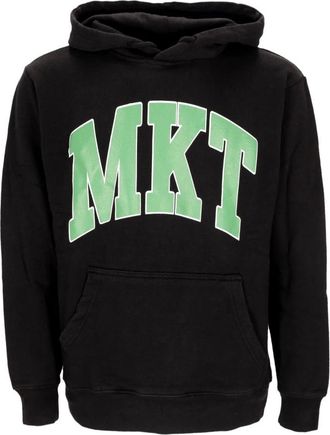 Market Arc Hoodie Sweatshirt met lange mouwen - Heren - Hoodies - Zwart - M - Katoen - Hoodies & sweatvesten
