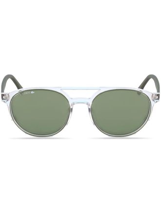 Lacoste logo-print sunglasses - White