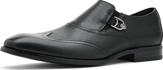 Stacy Adams Lockwood Wingtip Ornament Slip-On Loafer Mens Shoes Black : 10.5 M, Leather