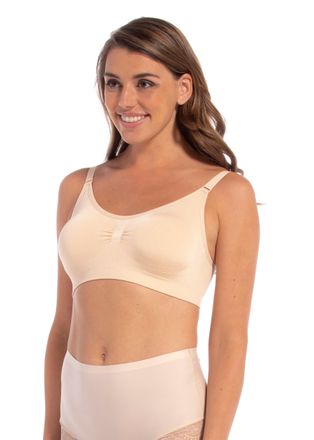 Magic Bodyfashion B&uuml;gelloser BH MAGIC BODYFASHION, Damen, Gr. XXL, N-Gr, braun (latte), Obermaterial: 92% Polyamid, 8% Elasthan, BHs B&uuml;gelloser BH, Mit herausnehmbare E