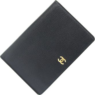 Chanel Black Leather Wallet (Bi-Fold) (Pre-Owned)