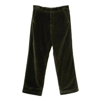 Moncler Pantaloni dritti in cotone - - Trousers - Uomo - Verde - M