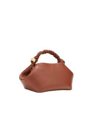 Ganni Bou Leather Shoulder Bag - Brown