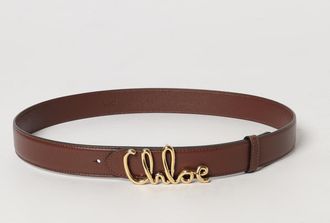 Chlo&eacute; Cintura Iconic in pelle di vitello liscia con fibbia logo C
