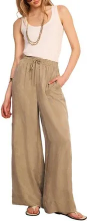 Mint Velvet Utility Wide Leg Trousers in Khaki at Nordstrom, Size X-Small