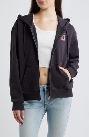 Rip Curl Catalina Island Front Zip Cotton Hoodie in Hawaii Washed Black at Nordstrom, Size Xx-Small