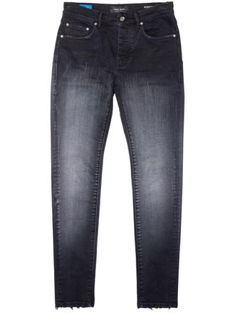 Purple P001 gradient skinny jeans - men - pure cotton/Lycra - 31 - Black
