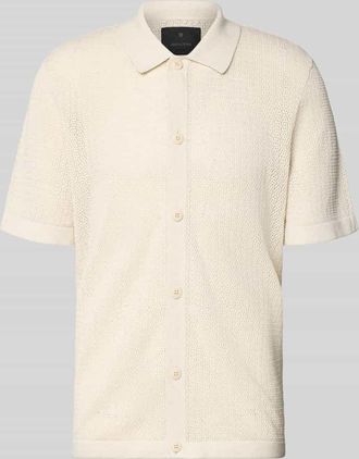 Jack & Jones Regular Fit Freizeithemd in Strick-Optik Modell Owen in Beige, Gr&ouml;&szlig;e XL