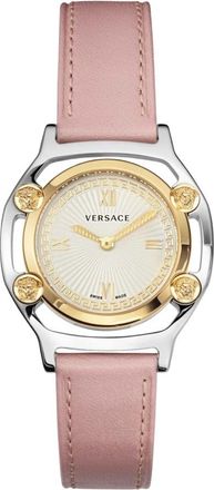 Versace Elegant Horloge - Dames - Horloges - Roze - ONE Size - Leer - Accessoires
