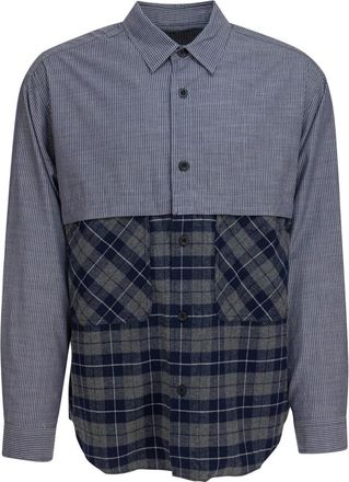 Comme Des Gar&ccedil;ons Patchwork Long Sleeve Shirt - Heren - Casual Overhemden - Veelkleurig - L - Katoen - Overhemden
