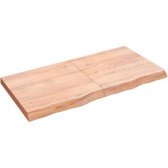 vidaXL Vidaxl - Estante Pared Madera Roble Tratada Marr&oacute;n Claro 120x60x(2-6) Cm