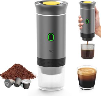 OEM Cafetera Port&aacute;til, Cafetera El&eacute;ctrica De Viaje Para Espresso, Para Coche Y Camping De 12 V, Cafetera De Camping, Cafetera Port&aacute;til De Viaje Para C&aacute;psu