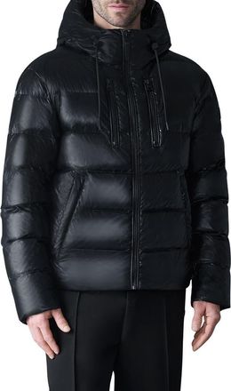 Mackage Victor Water Resistant Recycled Down Puffer Jacket in Black at Nordstrom, Size 36