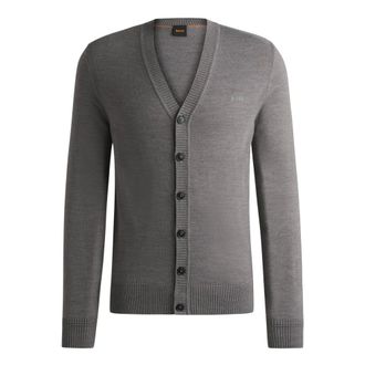 HUGO BOSS Truien & Vesten, Heren, Grijs, S, Wol, Avac_CD Cardigan