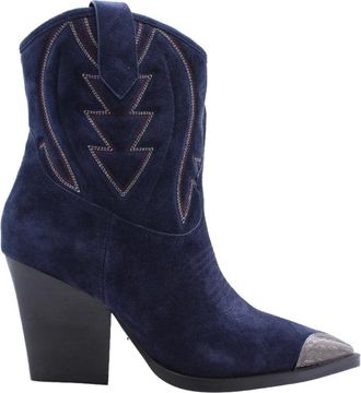 Lola Cruz February Cowboylaarzen - Dames - Cowboylaarzen - Blauw - 40 EU - Leer - Schoenen