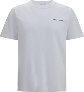 Off-white Mens T-Shirt Logo Quote White Cotton T-Shirts And Polos