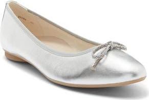 Paul Green Rylan Ballet Flat in Aluminum Metallic Nappa at Nordstrom Rack, Size 10Us / 7.5Uk
