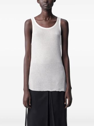 Ann Demeulemeester Mara tank top - women - Cotton - M - White