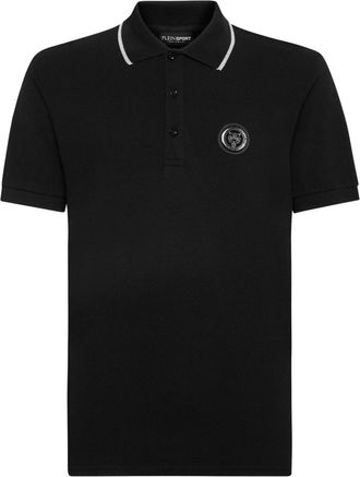 Plein Sport Tiger cotton polo shirt - men - Cotton - M - Black
