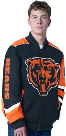 G-III Sports by Carl Banks Mens G-III Sports by Carl Banks Navy Chicago Bears Prime Time Full-Zip Racing Jacket at Nordstrom, Size X-Large