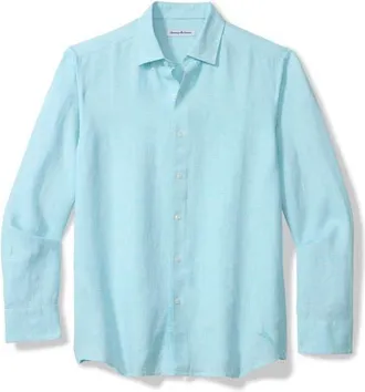 Tommy Bahama Lennox Linen Button-Up Shirt in Blue Radiance at Nordstrom, Size Xx-Large