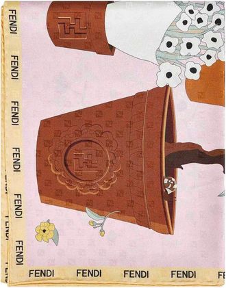 Fendi Gardening-print Silk Scarf