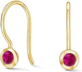 Dower & Hall Ruby Dewdrop Earrings