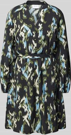 Vila Knielanges Kleid in Crinkle-Optik Modell MARLOT MALI in Black, Gr&ouml;&szlig;e 36