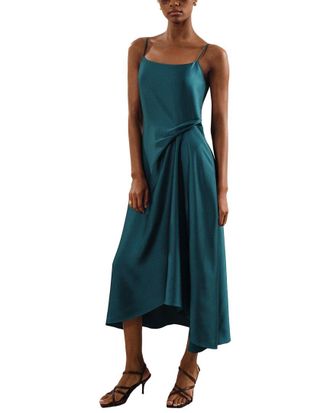 Reiss Zoey Drape Occasion Slip Dress