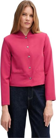 Benetton Lichte Jassen - Dames - Zomerjassen - Roze - L - Leer - Jassen