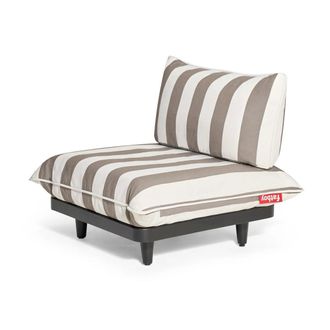 Fatboy Paletti Outdoor-Sofa, Mittelmodul, weiss / kakao gestreift