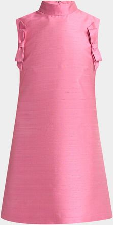 Valentino Garavani Bow Shantung Silk Mini Dress