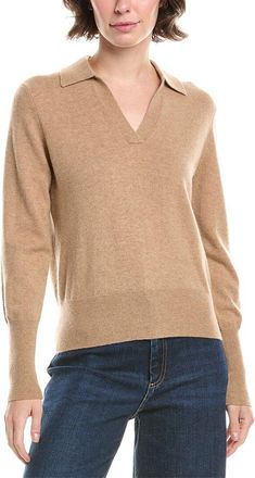 Forté Cashmere Fitted Cashmere Polo Sweater
