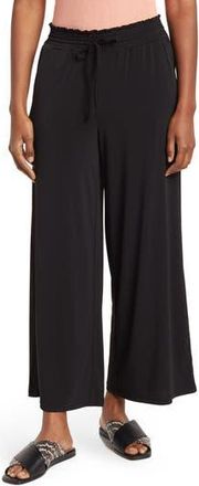Ellen Tracy Smocked Crop Pants in Black at Nordstrom Rack, Size X-Small