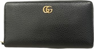 Gucci Black Leather Long Wallet (Bi-Fold) (Pre-Owned)